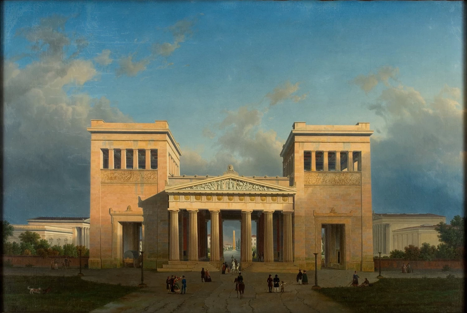 I Propilei sulla Königsplatz a Monaco, 1848